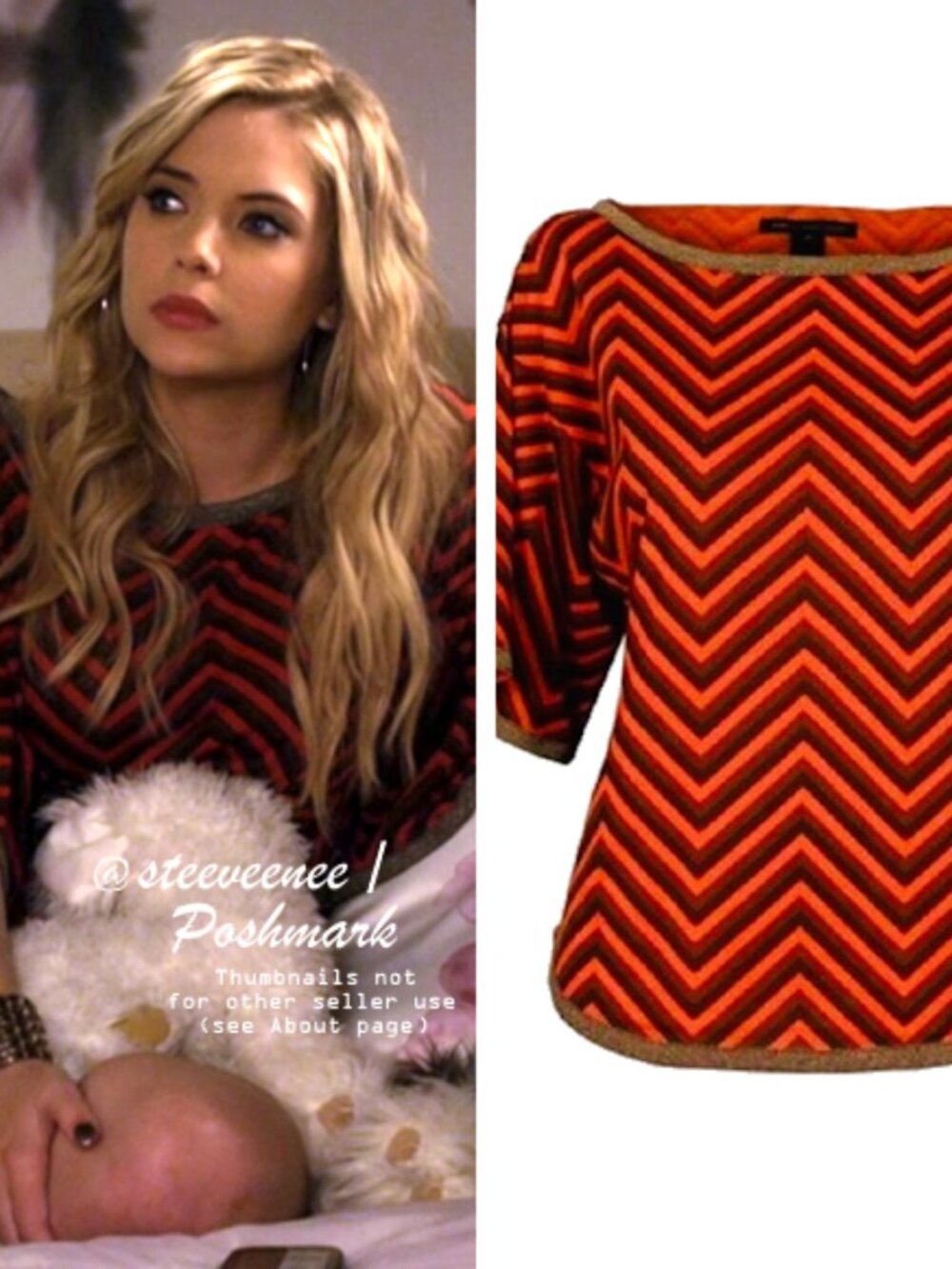 Marc by Marc Jacobs Jagz Chevron Jersey Wide Top ASO Hanna Marin